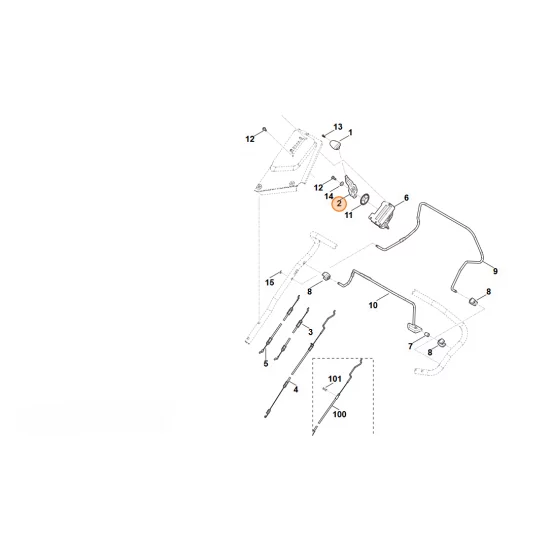 Stihl  dźwignia nastawcza 6364 182 2900